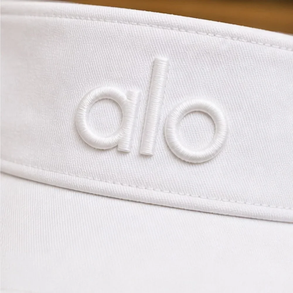 ALO Yoga White Workout Open Top Visor Hat NWT